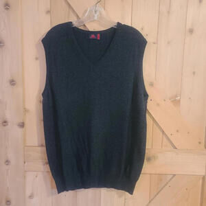 Robe di Kappa Men's Wool Blend Sweater Vest Size Large Dark Gray Italy V-Neck